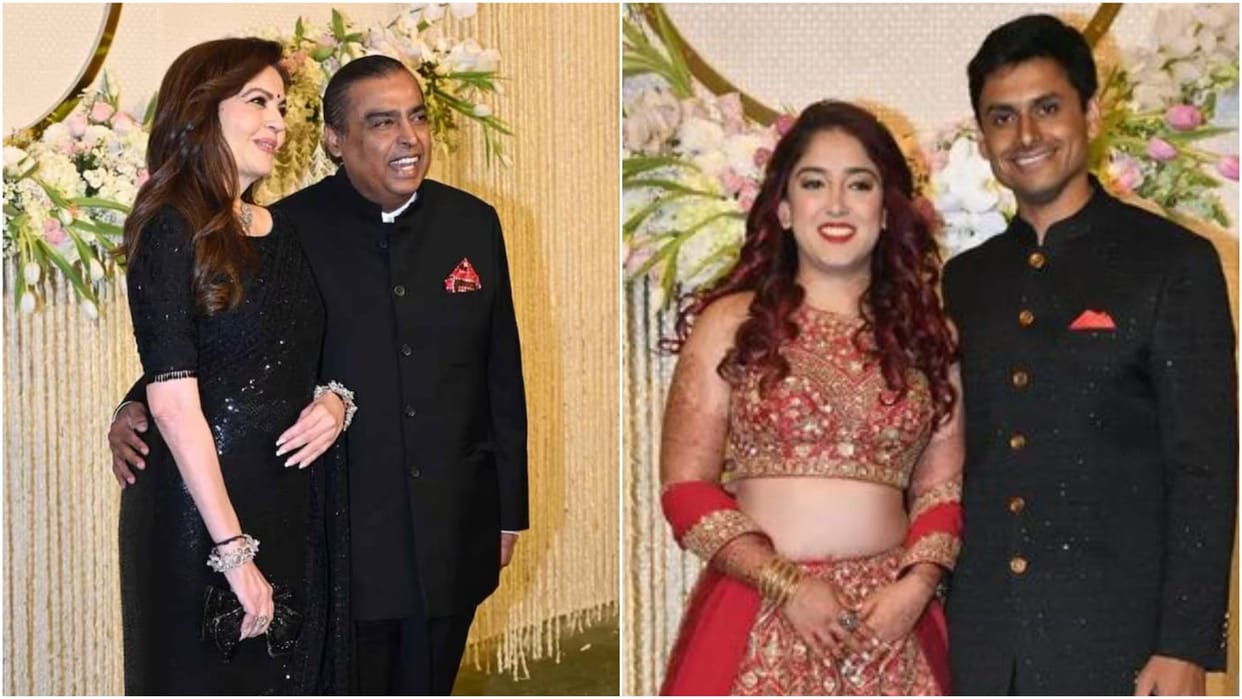 Mukesh Ambani and Nita Ambani Attend Aamir Khan Daughter Ira Khan And Nupur Shikhare Reception