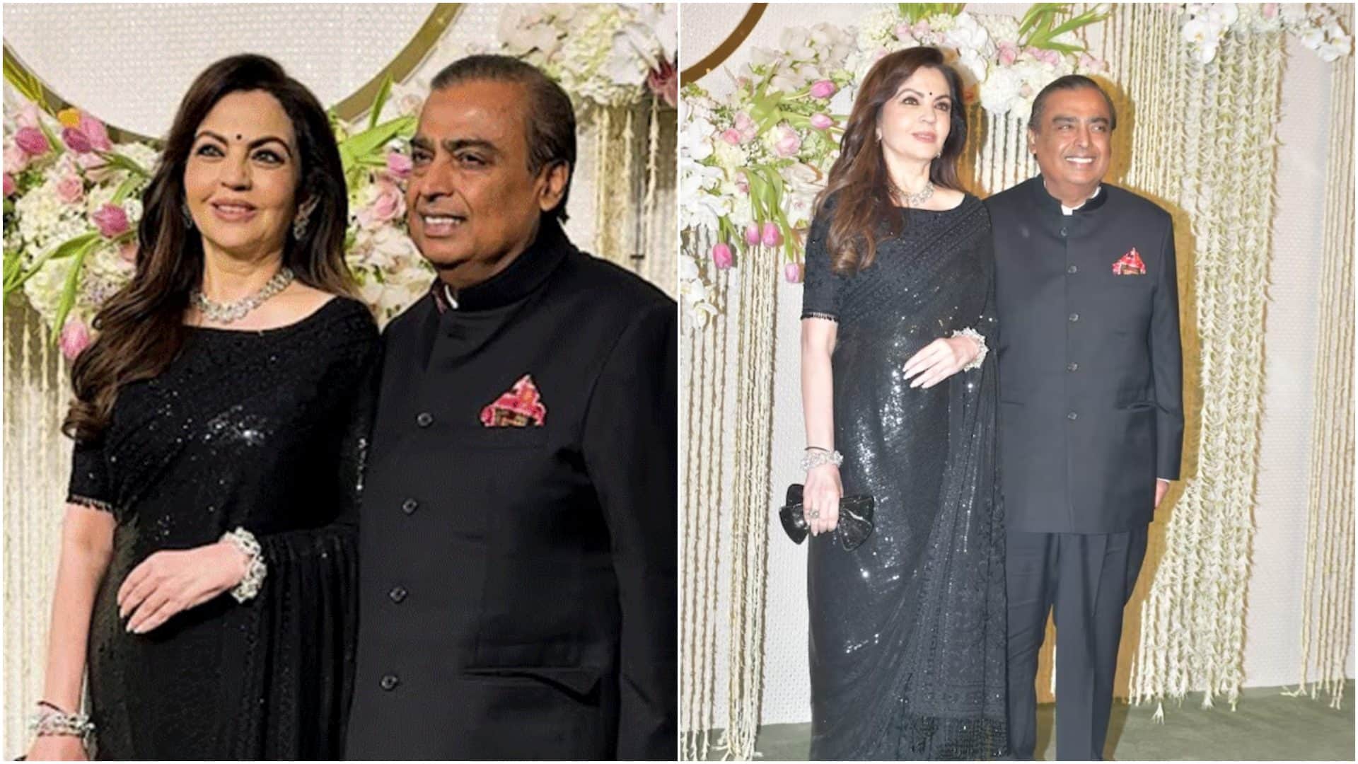 Mukesh Ambani and Nita Ambani Attend Aamir Khan Daughter Ira Khan And Nupur Shikhare Reception