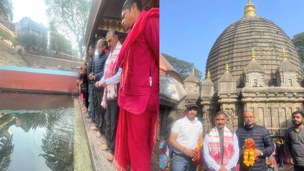 cm Sukhvinder Sukhu offered prayers at the famous Kamakhya temple in Guwahati.