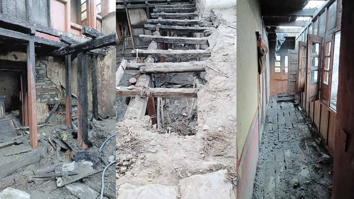 Fire broke out in the temple of Kanam Panchayat of Kinnaur, loss worth lakhs