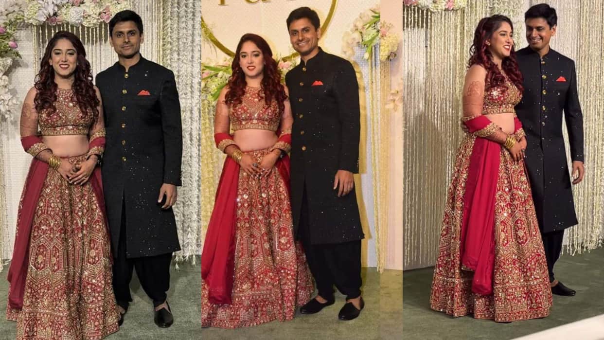 Ira Khan and nupur Shikhre wedding Ira Khan Reception Lehenga