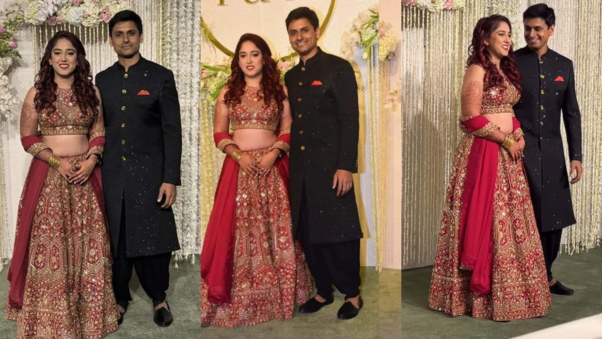 Ira Khan and nupur Shikhre wedding Ira Khan Reception Lehenga