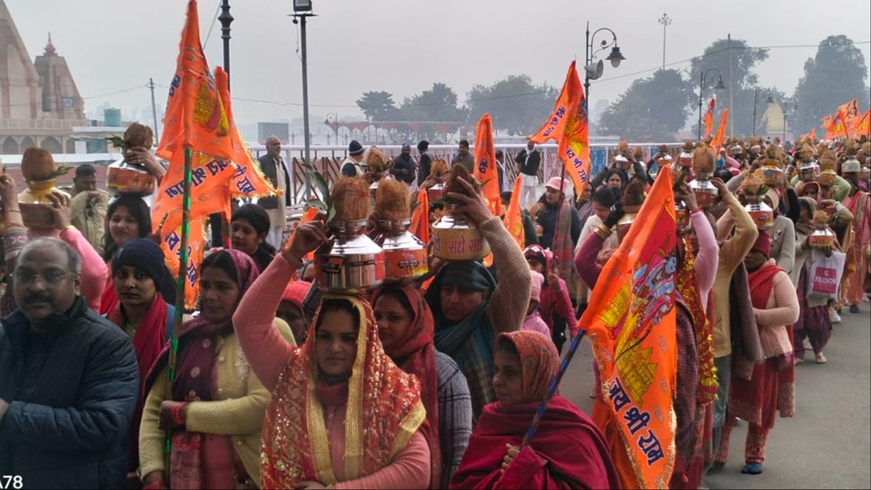 Haryana: Dharmanagari Kurukshetra echoed with the chants of Jai Shri Ram, Har Har Mahadev