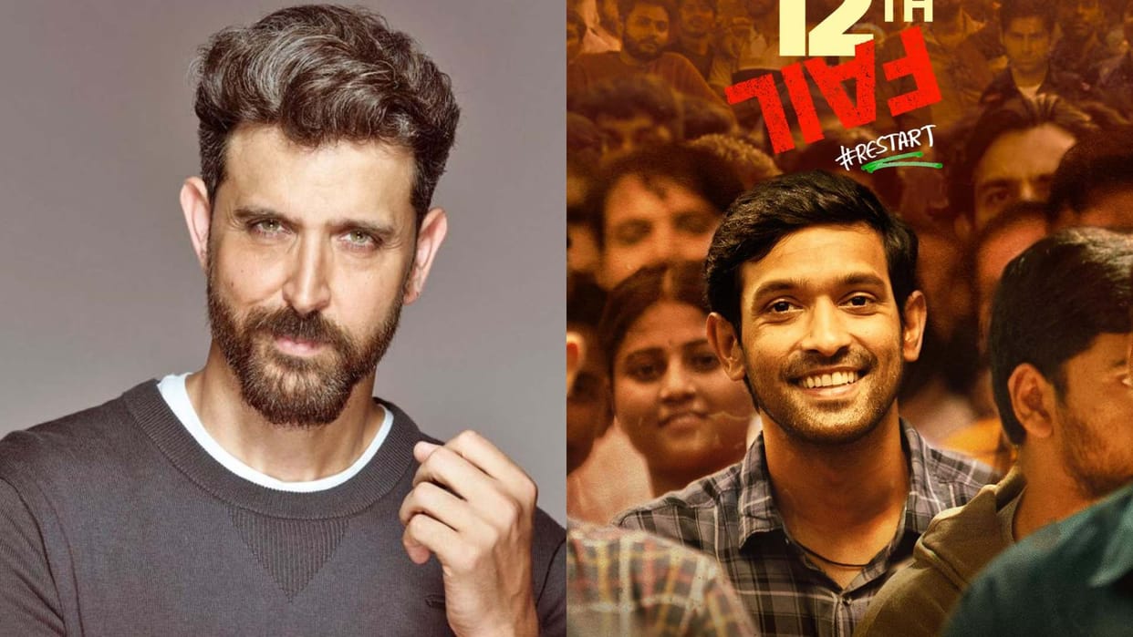 Fighter star Hrithik roshan praised vikrant massey and vidhu vinod chopra film 12th fail