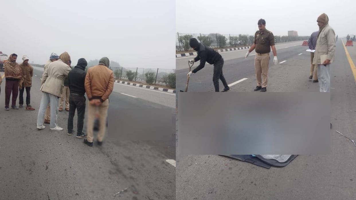 Vehicles kept crushing dead body on Agra-Lucknow Expressway throughout night