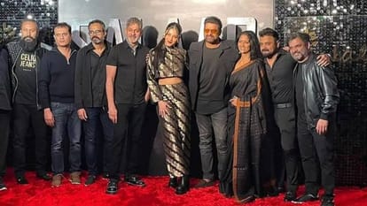 Prabhas Prashanth Neel Shruti Haasan and team celebrates the success of Salaar film in Bengaluru see photos