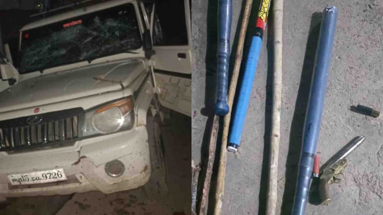 Tikamgarh News: Villagers beat up the miscreants who came to attack the BJP leader.