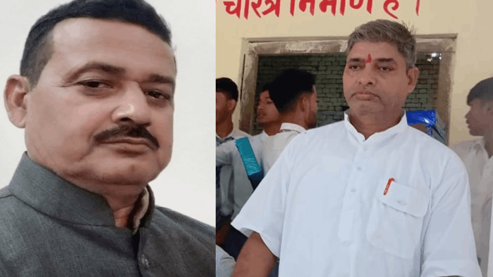 When structure collapsed and Karsevaks Bhanu Pratap and Baijnath Mishra were injured by debris