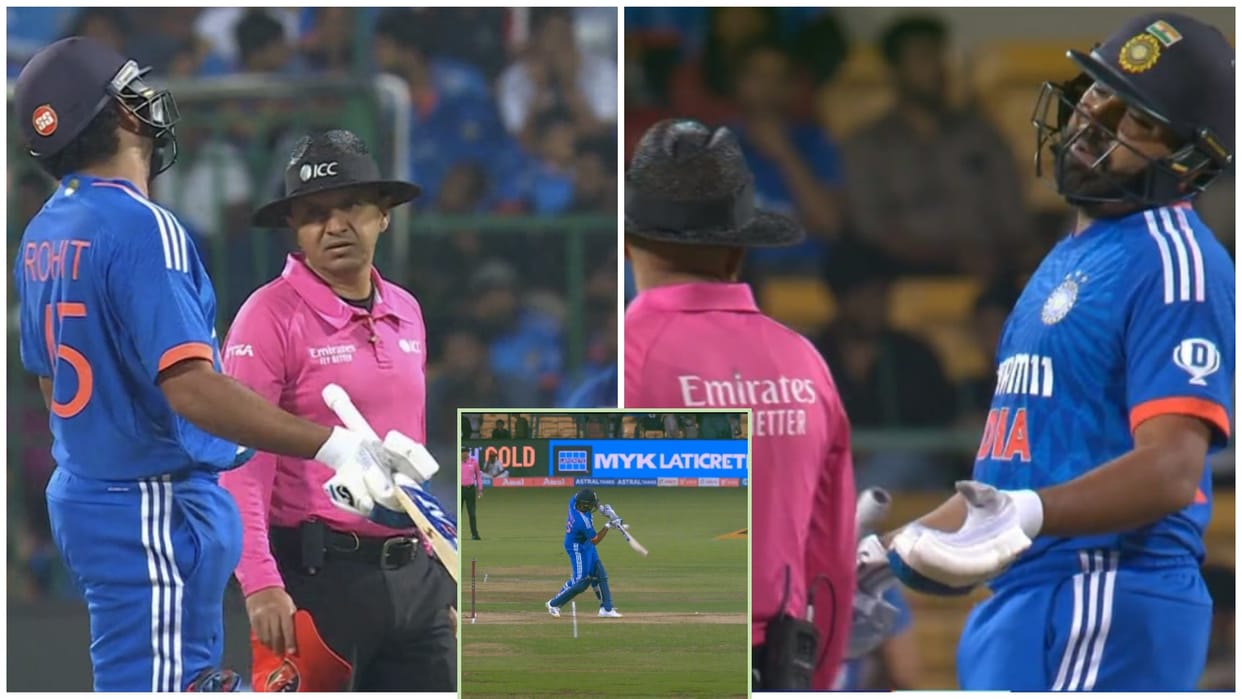 IND vs AFG: Rohit Sharma Banter With On-Field Umpire for leg bye and No ball Breaks Internet; Watch video