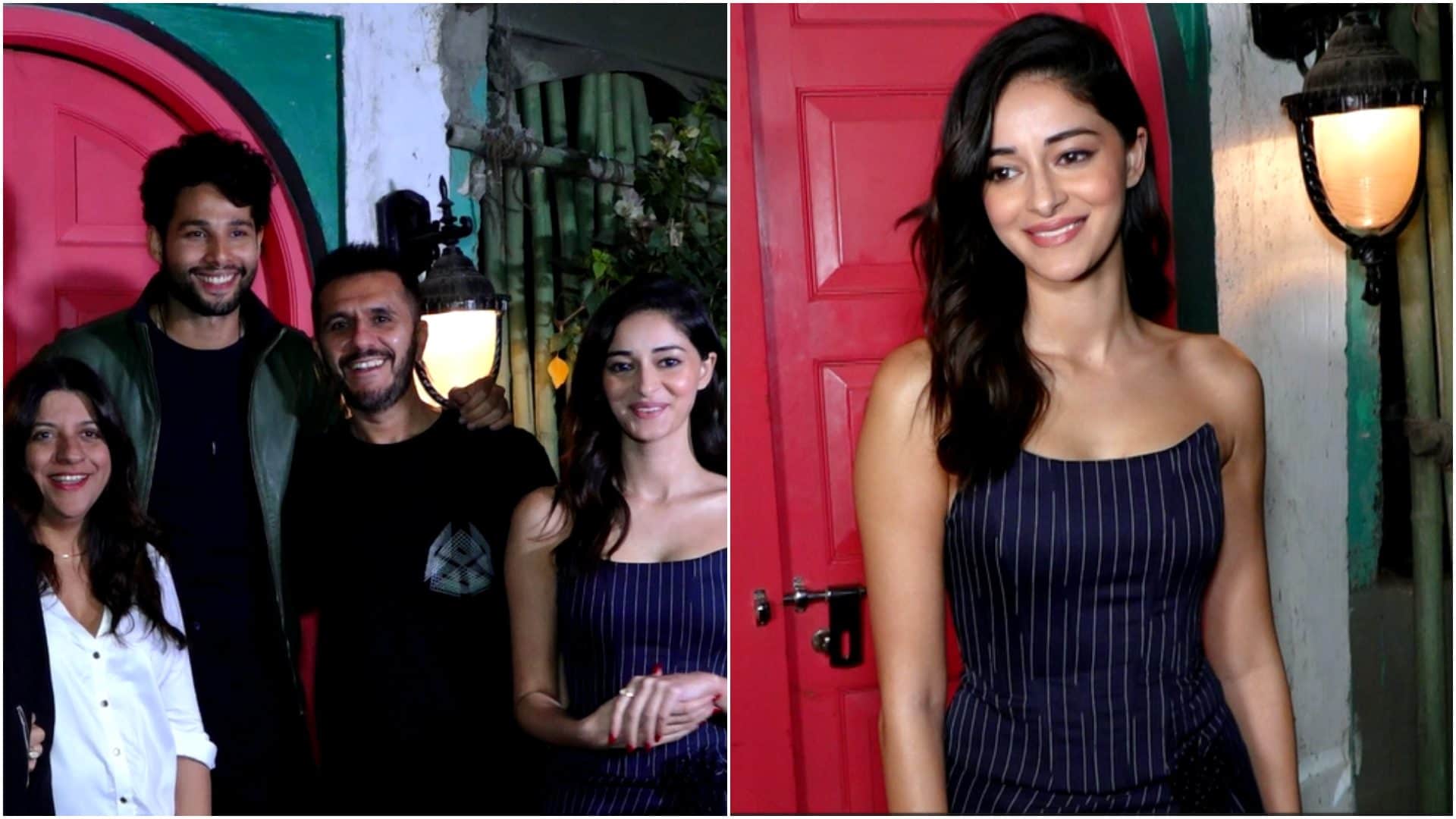 Ananya Panday Siddhant Chaturvedi Adarsh Gourav Attend Success Party Of Film Kho Gaye Hum Kahan