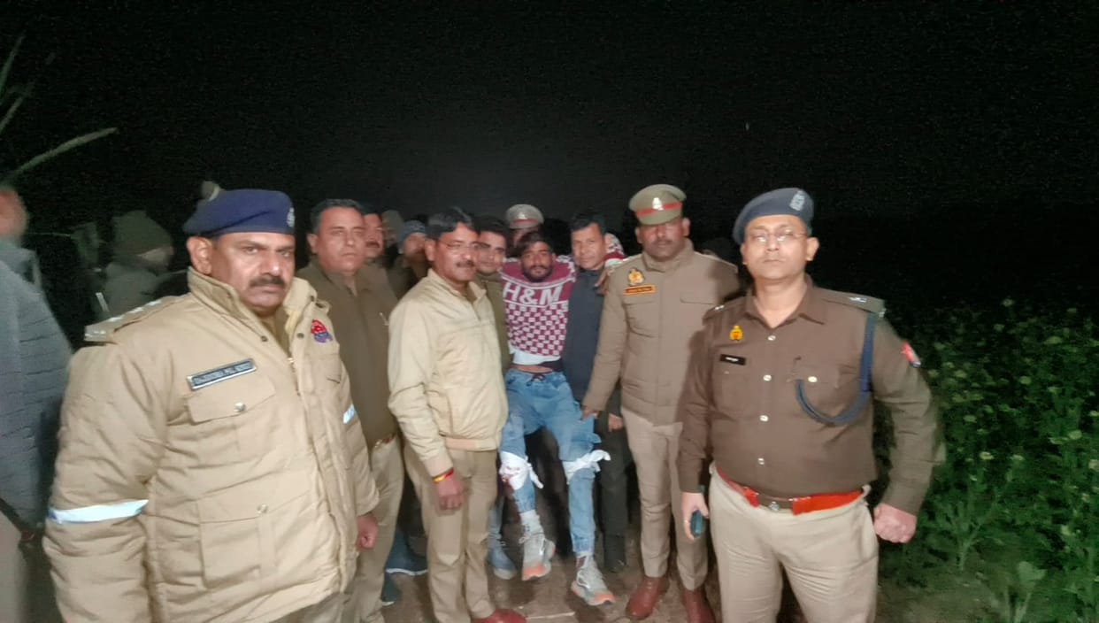 Muzaffarnagar: One criminal caught in police encounter, another absconding