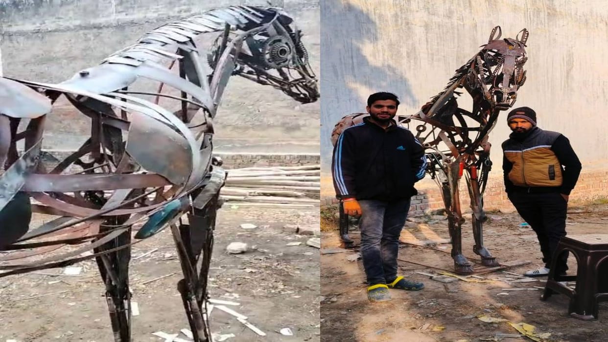 7.5 feet high horse made in Agra will become beauty of Ayodhya Dham