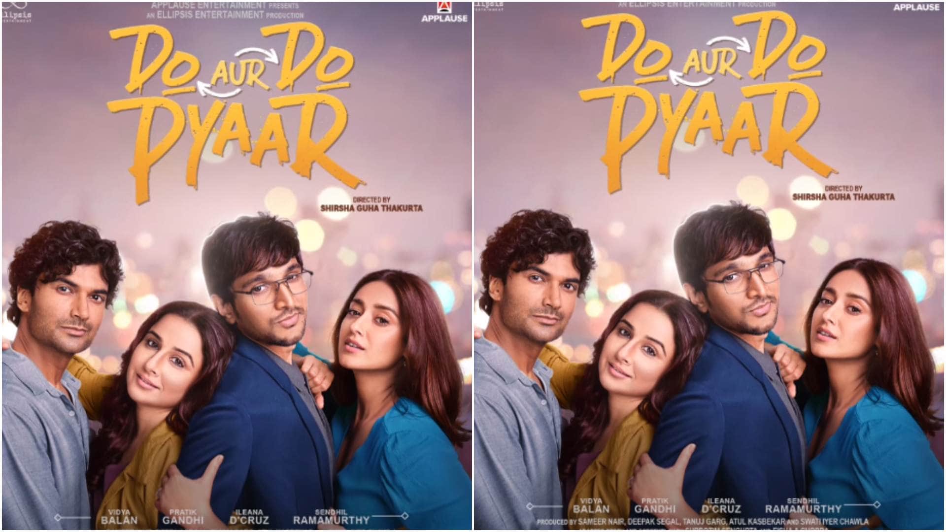 Do Aur Do Pyaar First Look: vidya balan pratik gandhi ileana-dcruz new film announced releasing in March