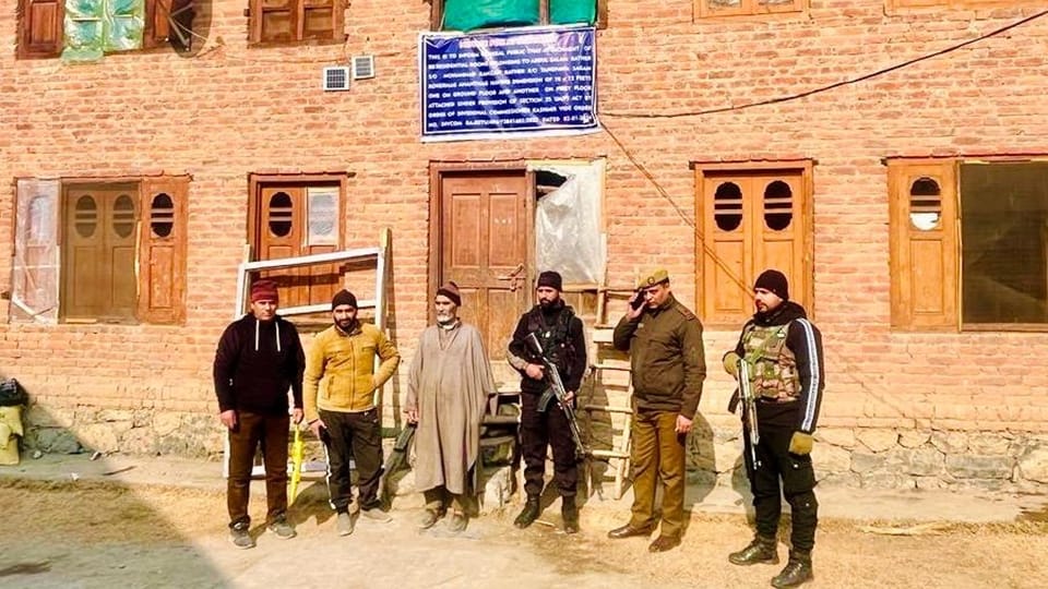 Residential property of terrorist associate attached in Kokernag anantnag kashmir
