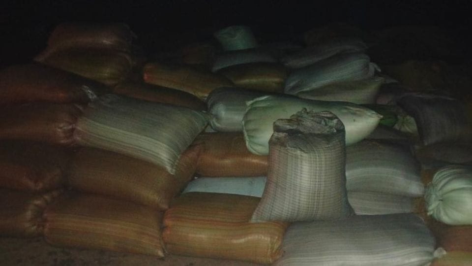 199 bags of illegal paddy being stored and transported illegally seized in Balrampur