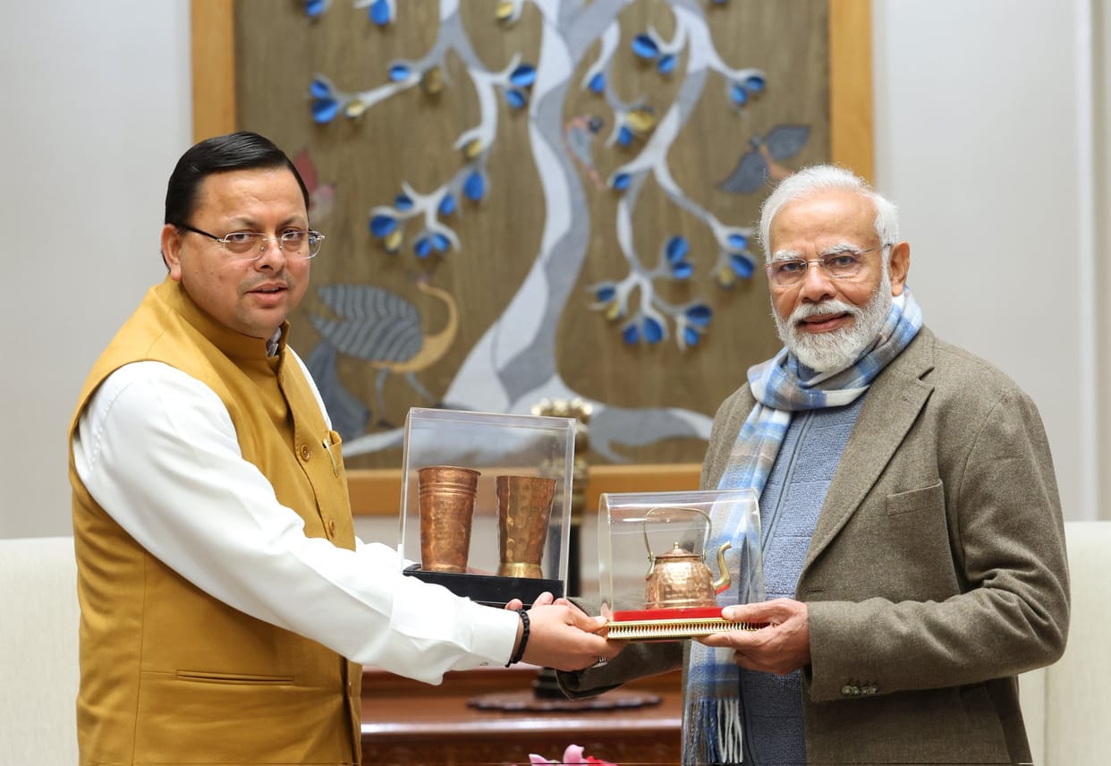 Uttarakhand CM Pushkar singh Dhami met PM Modi in delhi discussed many topic including grounding of investment