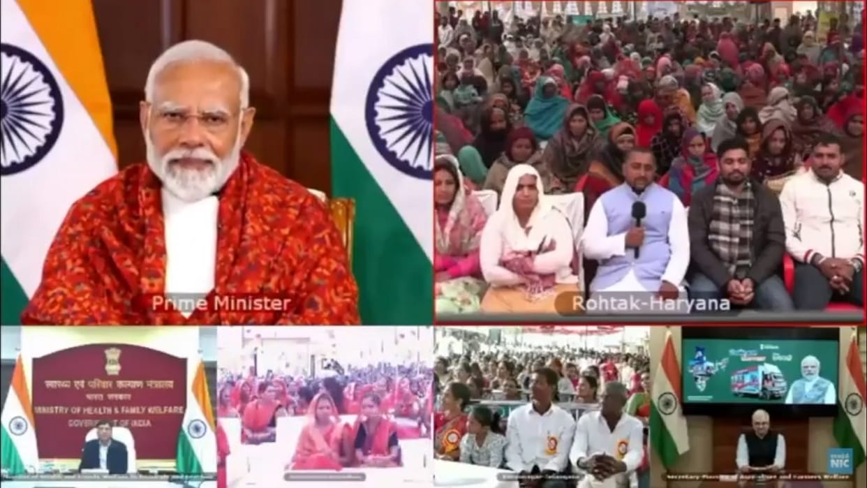 PM Narendra Modi praised Haryana CM Manohar Lal, interacted with beneficiaries of government schemes