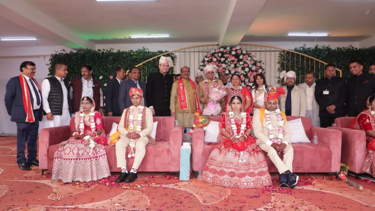 Three deaf and dumb daughters got married with great pomp in Kota