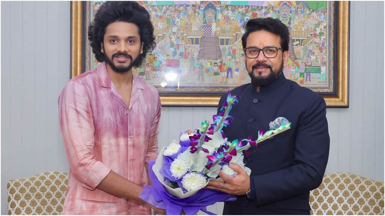 Anurag Singh Thakur meets actor Teja Sajja Praised HANUMAN movie says it is not just a film