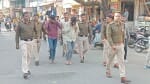 रतलाम में बदमाशों का जुलूस निकाला।