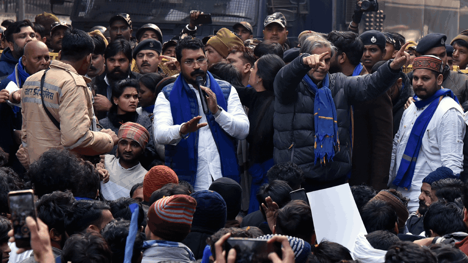 Bhim Army Chief Chandrashekhar came in support of Ritu at Delhi University