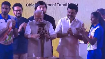 Khelo India: पीएम मोदी ने किया छठे खेलो इंडिया यूथ गेम्स का उद्घाटन, 5630 खिलाड़ी लेंगे हिस्सा PM Narendra Modi inaugurates the 6th Khelo India Youth Games 2023 at Jawaharlal Nehru Stadium in Chennai