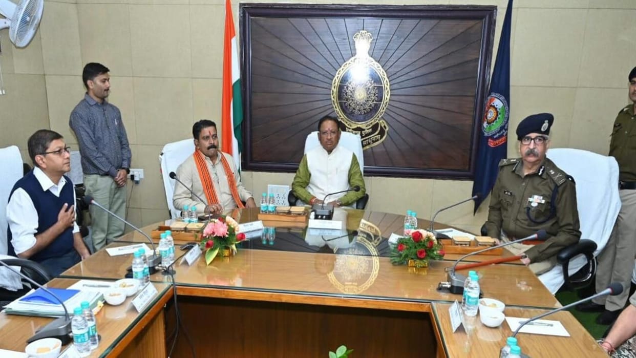 Chhattisgarh News: Review meeting of Home Department begins under chairmanship CM Sai; Home Minister Sharma al