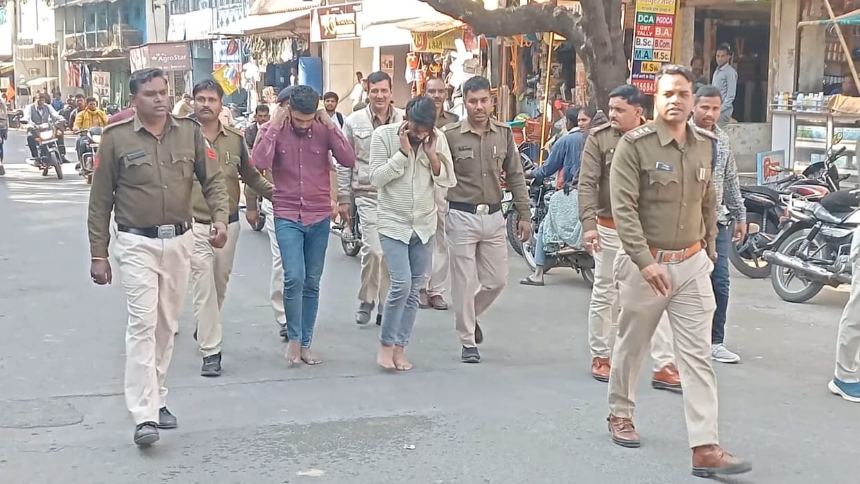 Ratlam: Sailana Police took out a procession of history-sheeter miscreants, also took action under NSA.