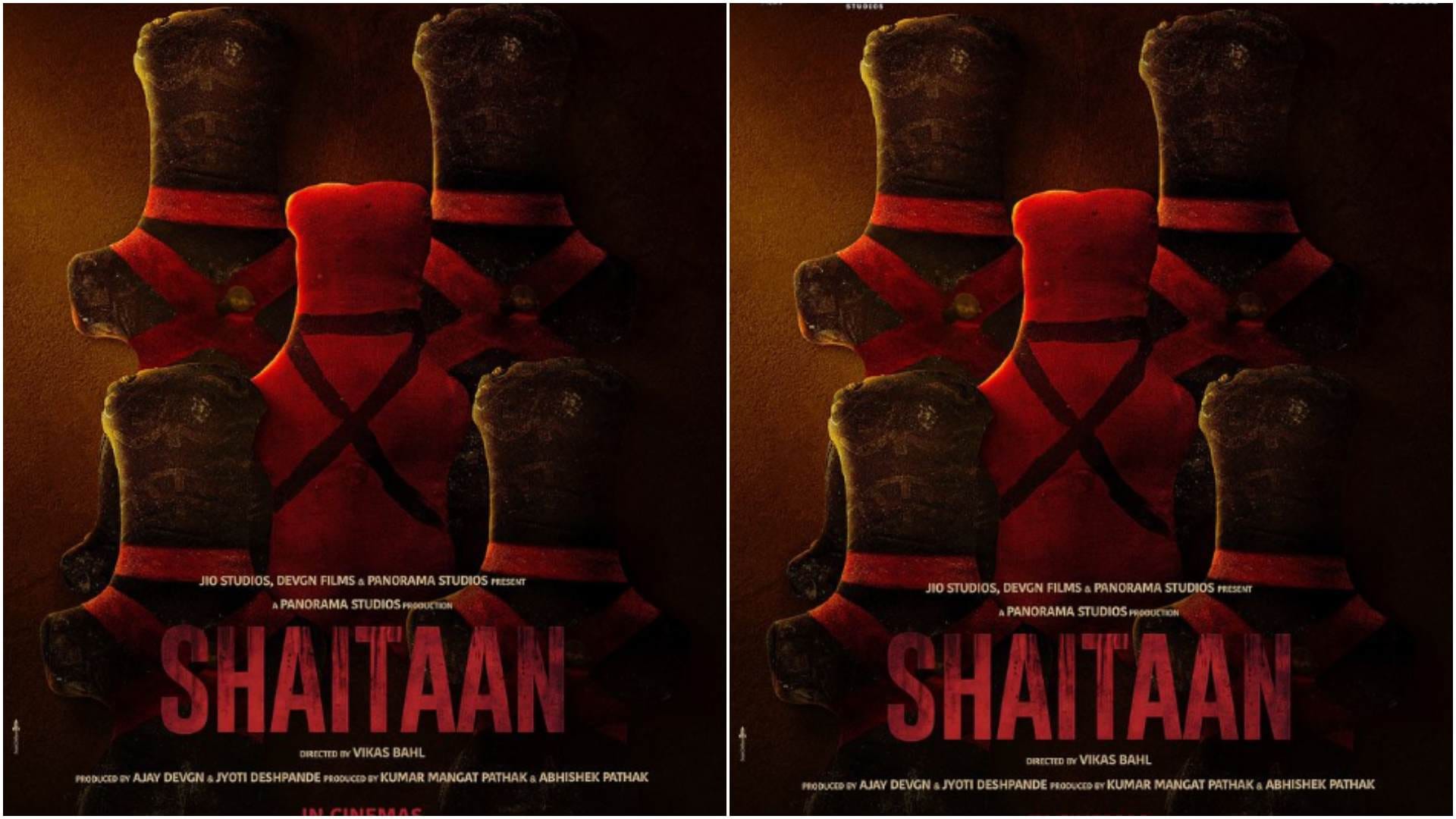 Shaitaan teaser released Ajay Devgn R Madhavan Jyothika supernatural thriller film will release 8 march 2024