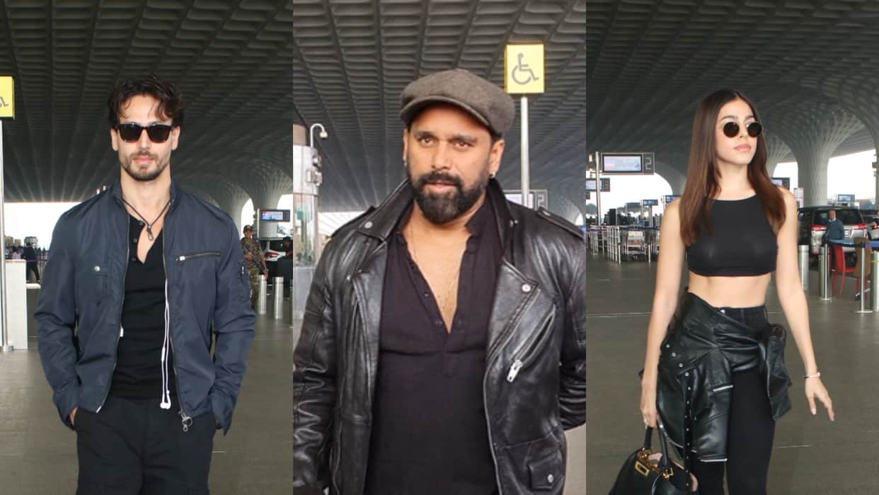 BADE MIYAN CHOTE MIYAN CHOREOGRAPHER BOSCO Tiger Shroff Alaya f JACKKY BHAGNANI LEAVING FOR JORDAN FOR ONE OF