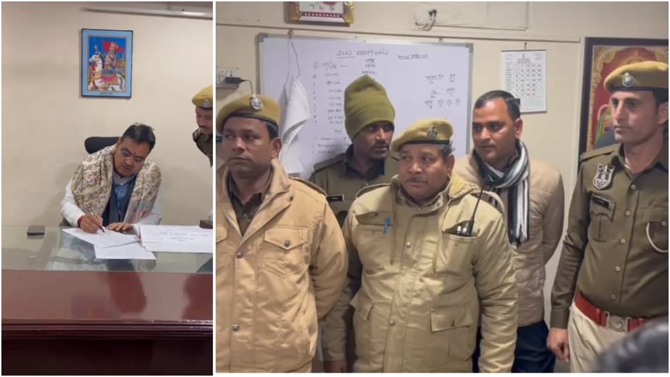 CM Bhajanlal Sharma inspected Jaipur Sadar police station at midnight