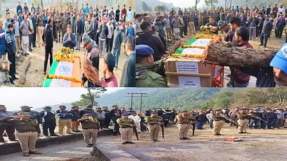 Martyr Praveen's last rites were performed with state honours, hundreds bid farewell with tearful eyes