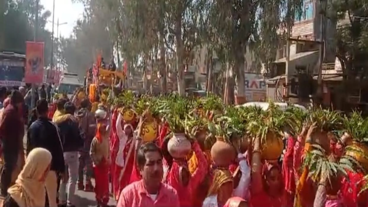 Dausa procession of 11,000 urns was taken out in Mahwa for the consecration of Ramlala