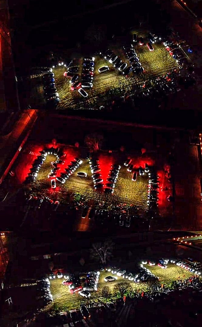 Tesla car light show organised by Hindu devotees in Houston USA ahead of Shri Ram Mandir consecration ceremony