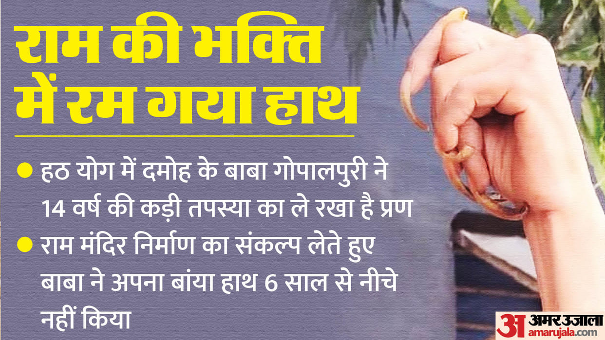 Baba Gopalpuri of Damoh has not used his left hand for 6 years