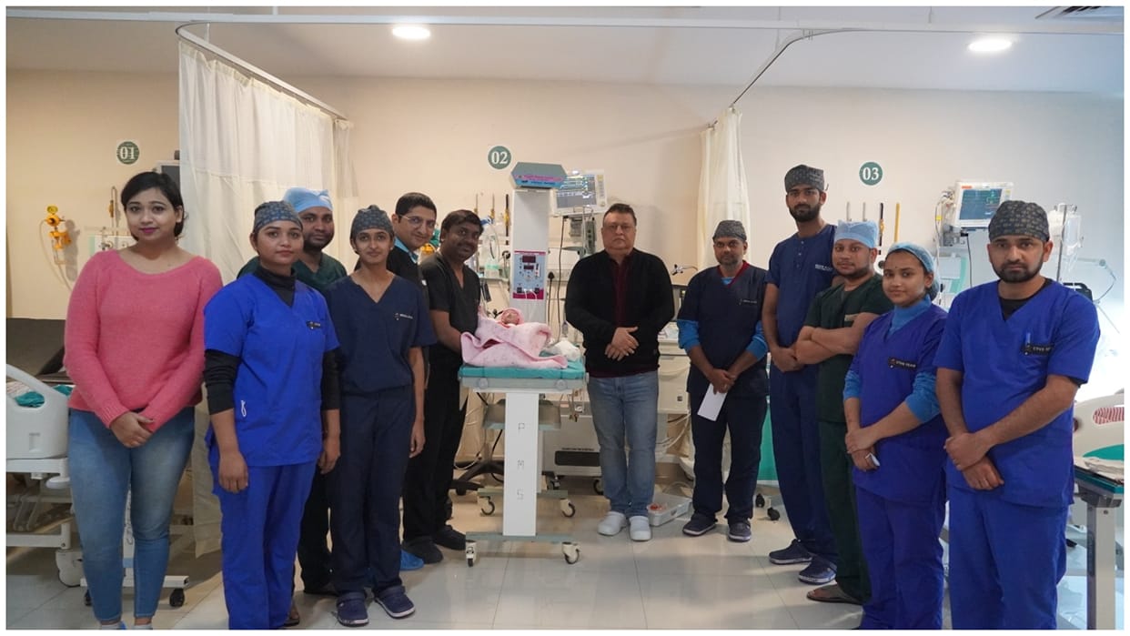 Baby got life support after seven hours of surgery, doctors performed miracle at Tender Palm Hospital