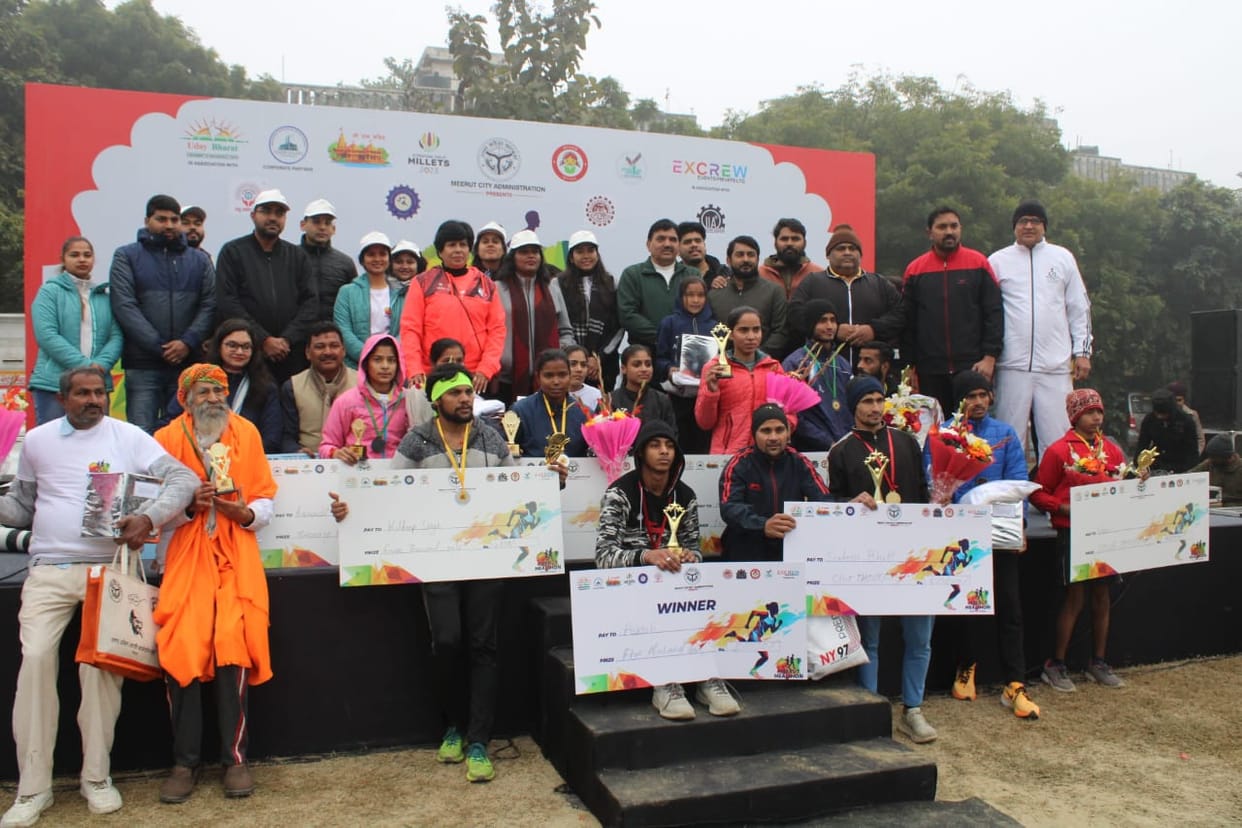 West UP News Live: CTET exam today in two shifts, Sandeep and Arpita first in voter awareness marathon race