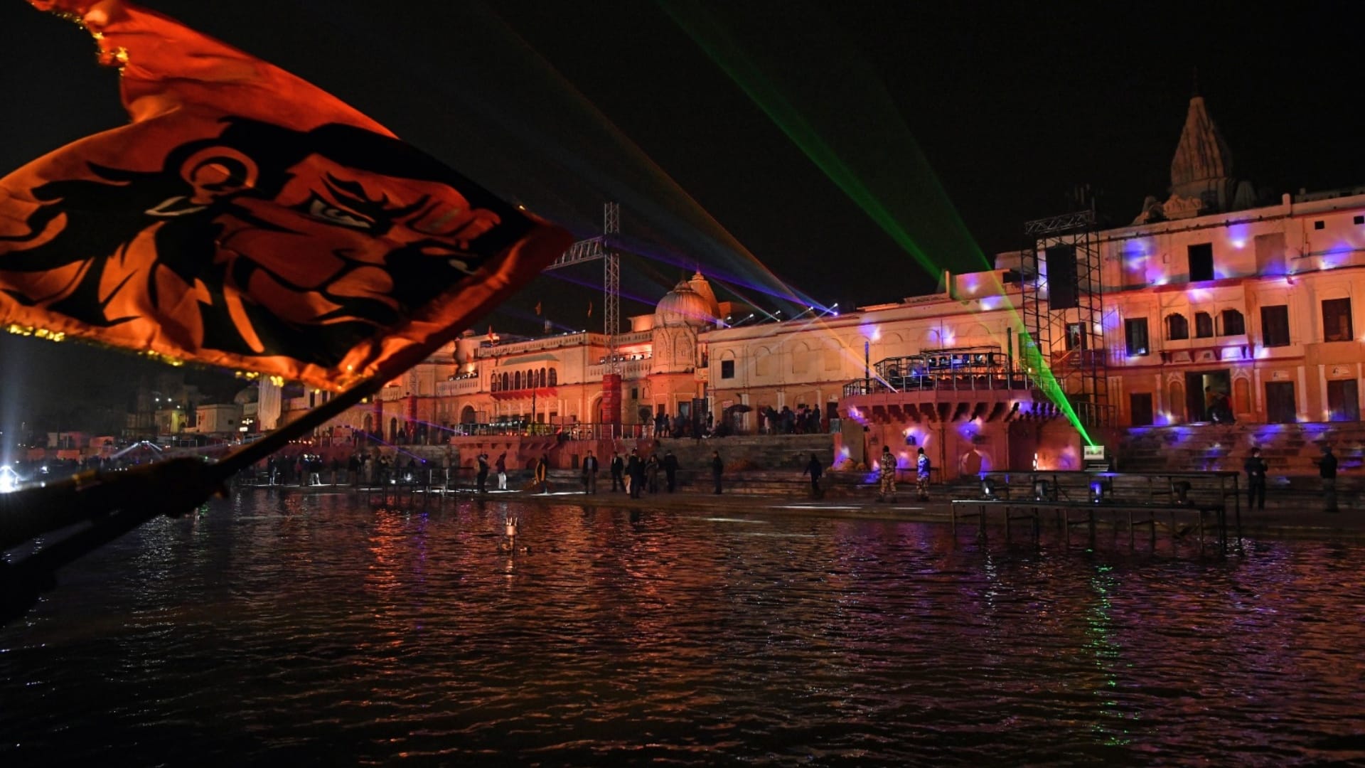 Ram temple decorated with lamps, colorful flowers and lights, see attractive photos