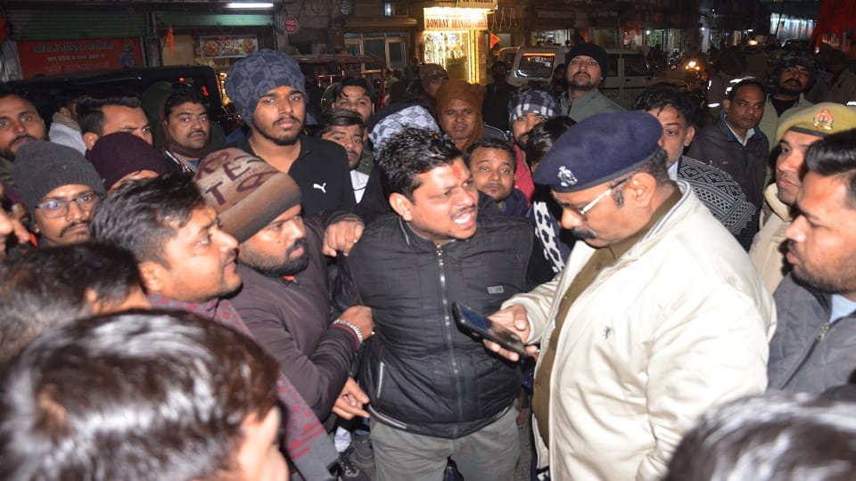 Inspector misbehaves and scuffles with BJYM leader