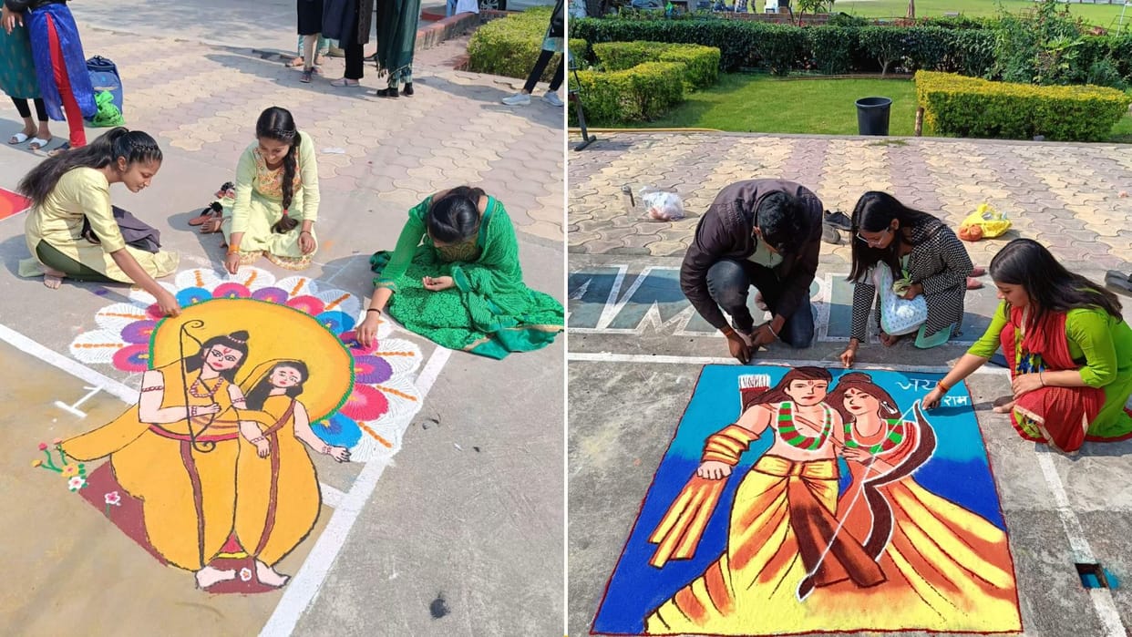 Ram Mandir: A glimpse of Shri Ram Temple of Ayodhya in every color of students' art