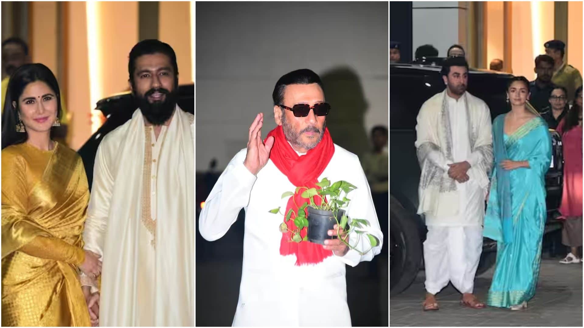 Amitabh Bachchan on their way to Ayodhya for Ram Mandir inauguration Ambani House Lights Up With Jai Shri Ram