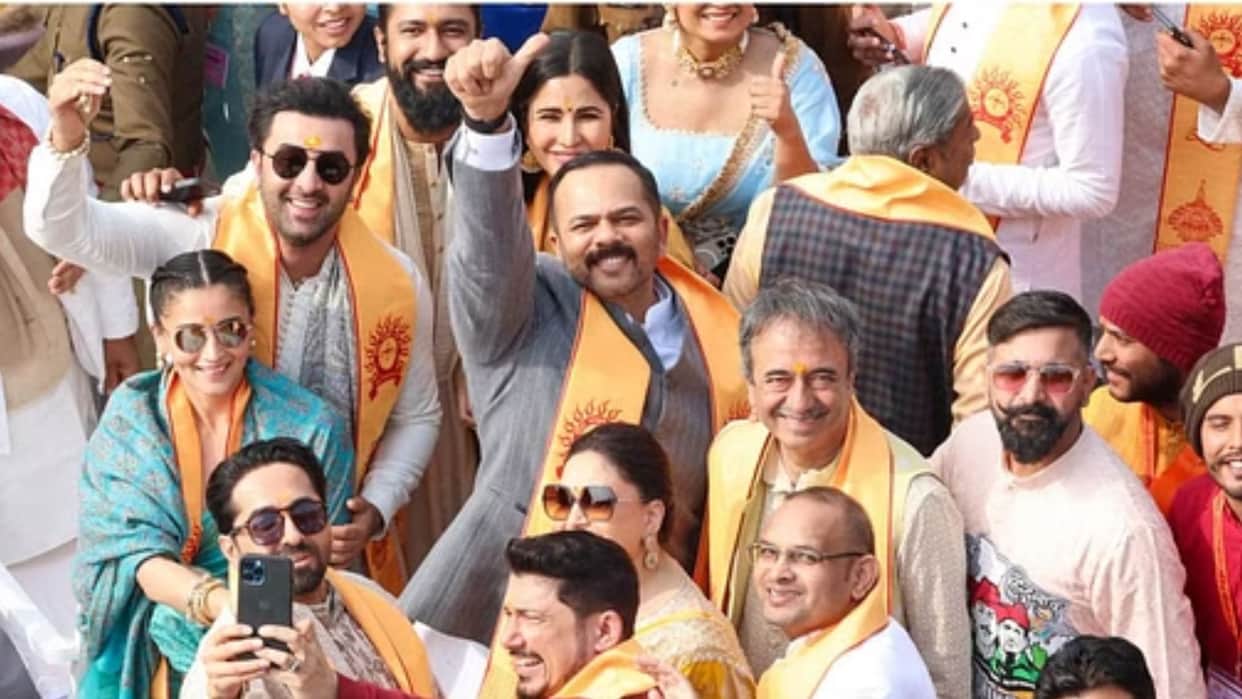 Ayodhya Ram Mandir Pran Pratishtha Ranbir Kapoor took selfie during programe and got trolled see viral video