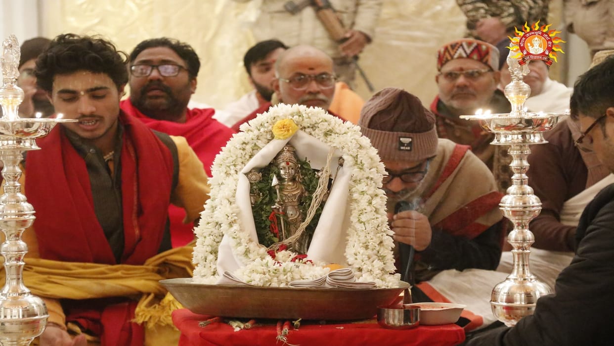 Ayodhya Ram Mandir New Photos Glimpses from puja rituals at Ayodhya Ram Temple Pran Pratishtha ceremony