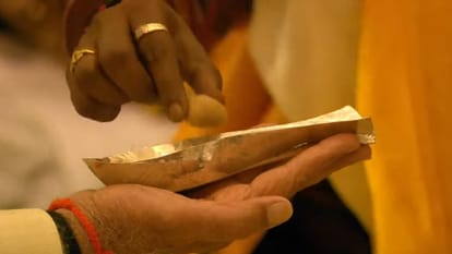 Ayodhya ram Temple: PM Narendra Modi in Pran Pratishtha Samaroh in Ayodhya.