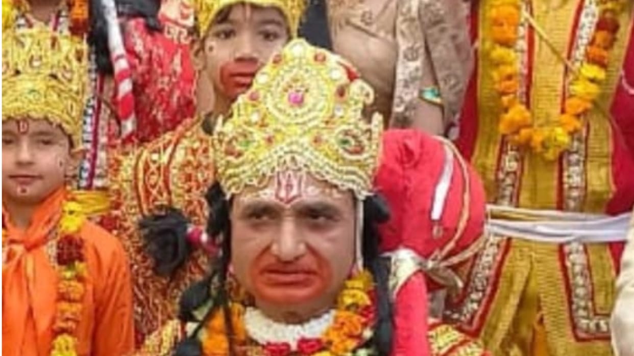 Harish playing the role of Hanuman dies of heart attack in Bhiwani