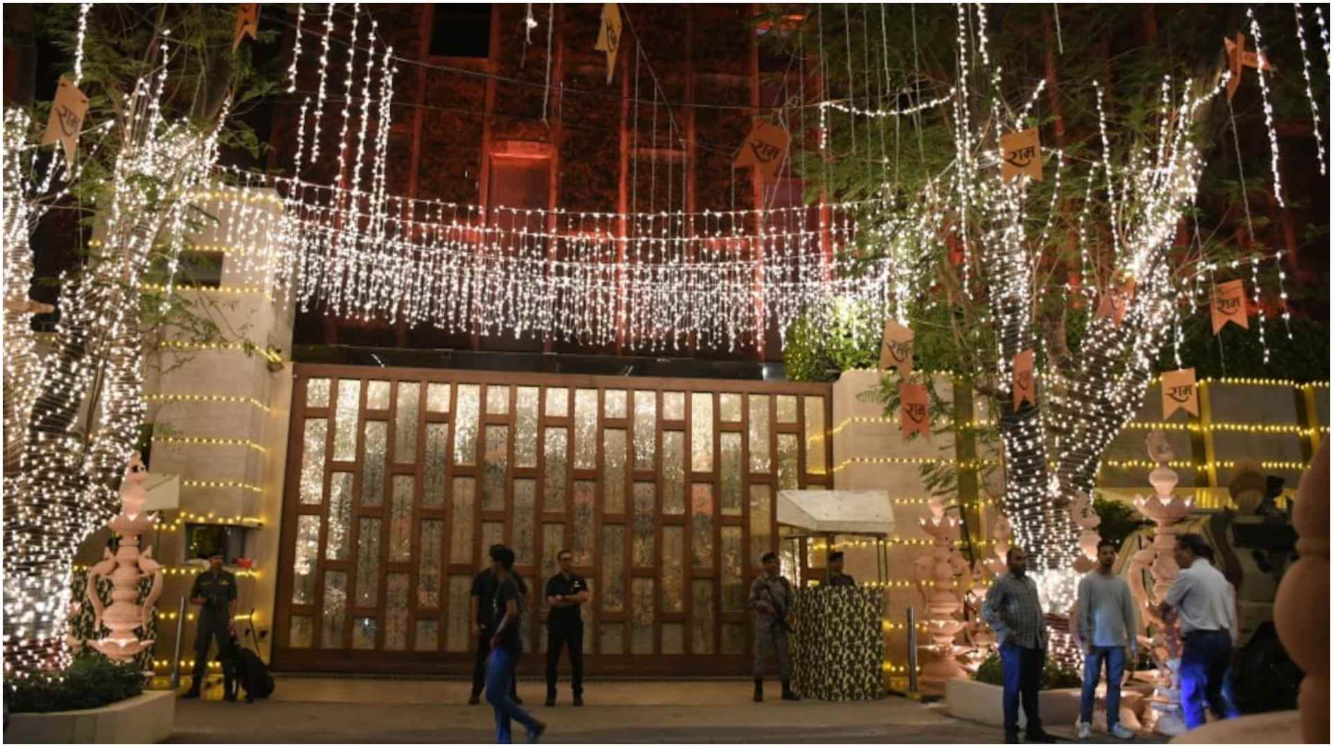 mukesh ambani house antilia decked up before ram mandir inauguration Ram mandir pran pratishtha