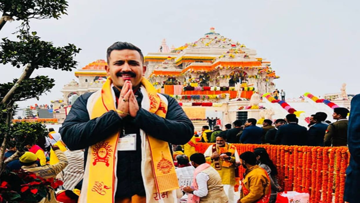 Ayodhya Ram Temple Congress minister Vikramaditya Singh participated in consecration of Ram Lalla in Ayodhya
