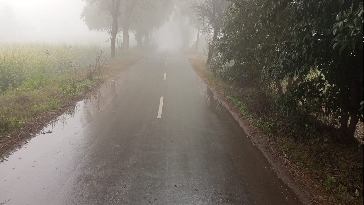 Dew drops fell like rain in Haryana, Speed of vehicles stopped on KGP and KMP