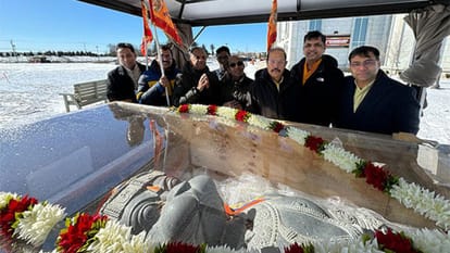 न्यूजर्सी पहुंची भगवान बजरंगबली की प्रतिमा।