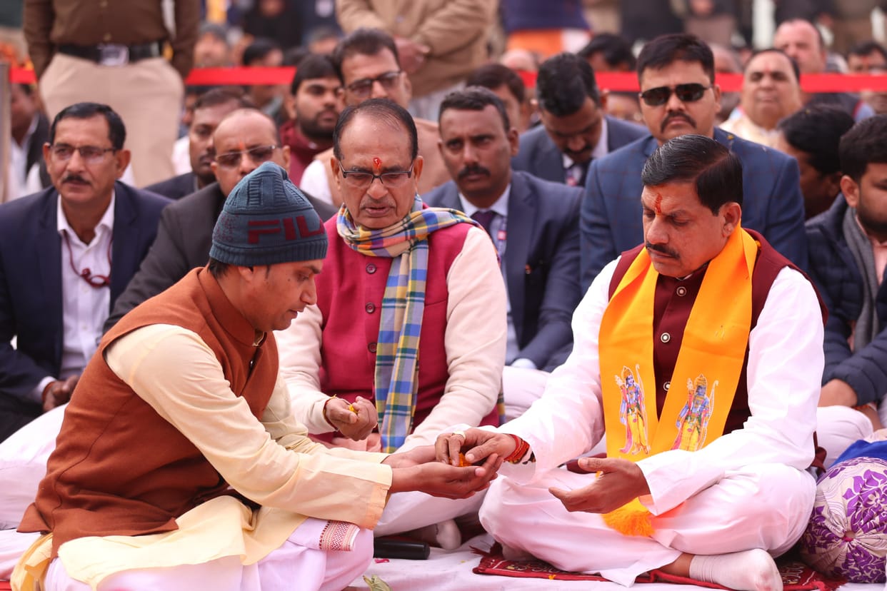 Ayodhya Ram Mandir: CM Dr. Yadav worshiped Ramraja, said - India's soul was honored in Ayodhya